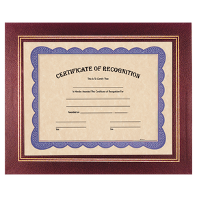 13 1/4" x 10 3/4" Burgundy Certificate Holder