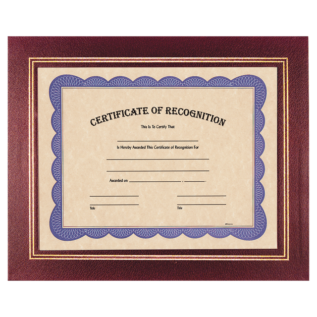 13 1/4" x 10 3/4" Burgundy Certificate Holder