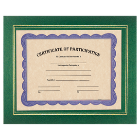 13 1/4" x 10 3/4" Green Certificate Holder