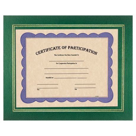 13 1/4" x 10 3/4" Green Certificate Holder
