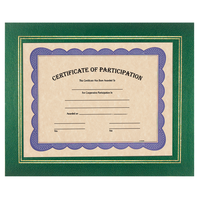 13 1/4" x 10 3/4" Green Certificate Holder