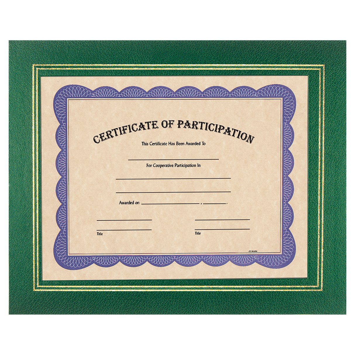 13 1/4" x 10 3/4" Green Certificate Holder